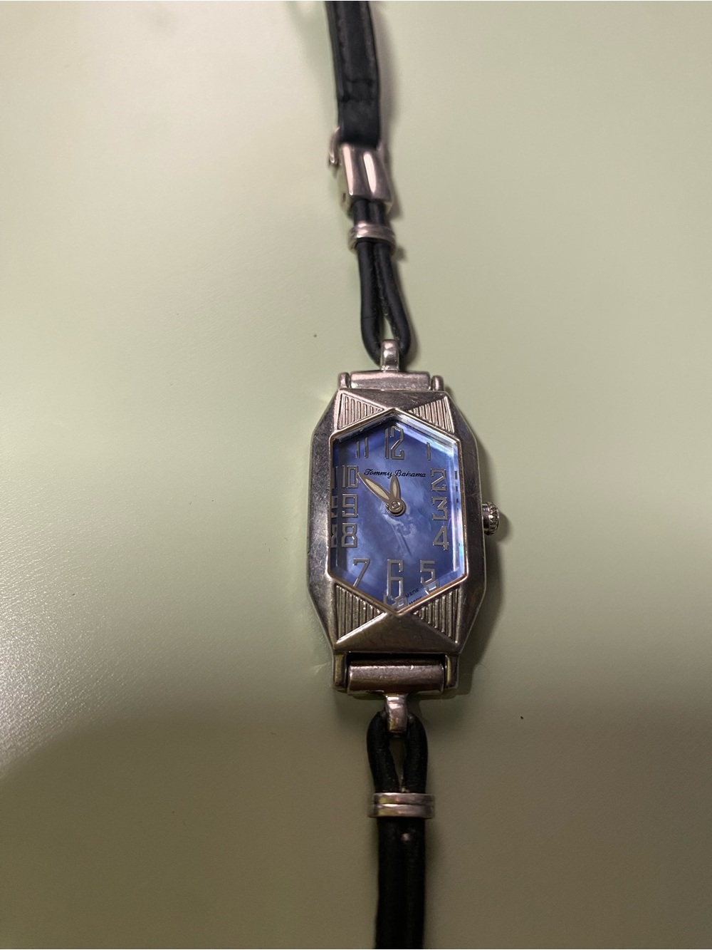 Sterling silver Tommy Bahama Watch with Blue Dial
